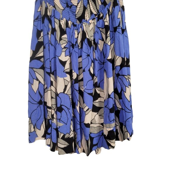 Free People Size L Dress Louise Off Shoulder Mini Floral Smocked Mini Flutter - Picture 6 of 11